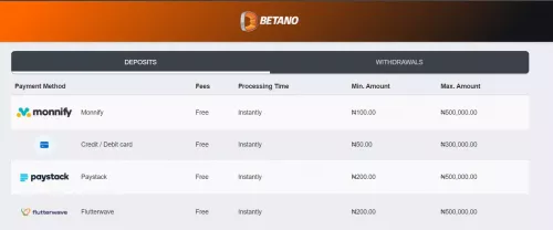 payment deposit methods betano nigeria