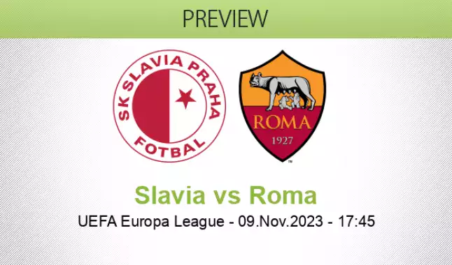 Prediction: Slavia Prague vs Roma – Europa League – Nov 9, 2023